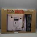 LOAAO 20X30 Inch Brushed Nickel Bathroom Mirror, Rounded Rectangle Silver Metal Frame Mirror, Brushed Nickel, Anti-Rust, Shatter Proof, Hangs Horizontally or Vertically