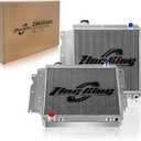 CC2101 3-Row Aluminum Radiator Compatible with Jeep Wrangler 87-06 /TJ 2.4L 2.5L/L4 4.0L/L6, All Aluminum Radiator