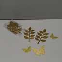 Paper Leaves Set Decor Flower Golden Decorations for Decals Family Tree Photo Wall Crafts Leaf Glitter Butterfly Baby Shower Backdrop Nursery 16pcs