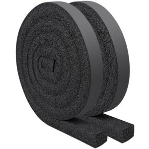 Yotache Air Conditioner Window Seal Kit - 1"x1" High Resilience Foam Weather Stripping Insulation Strip for AC, Noise Reducing, Air Leak Proof, No Glue, 13Ft Long (6.5Ft x 2 Rolls, Black)