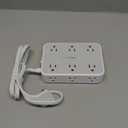 TESSAN Extension Cord 10 ft Surge Protector Power Strip, 12 Outlet Extender with 4 USB (2 USB C), 1800 Joules Protection, Flat Plug, Flat Extension Cord with Multiple Outlets, for Home, Office, Dorm