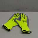 BOSS Men's High Visibility Tactile Grip Polyurethane Coated Work Glove, Water Resistant, Enhanced Grip, Touch Screen Technology, Green/Gray, Large, (B33141-L) 