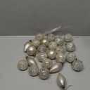 Syhood 24 Pcs Mercury Glass Christmas Ornaments 2.36 Inch Antique Vintage Glass Ornaments Rustic Xmas Balls for Christmas Tree Wreaths Garland Party Wedding Decoration (Silver, Circle)