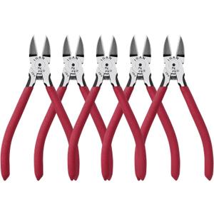 IGAN-P6 Wire Flush Cutters (Pack of 5), 6-inch Ultra Sharp and Powerful Side Cutter Clippers, Ideal Wire Snips for Handmade and Any Clean Cut Needs