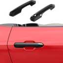 RT-TCZ Door Handle Cover Trim Decoration Exterior Accessories for Ford Mustang 2024 2025 (Black Carbon Fiber)