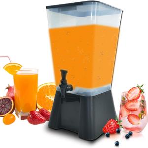 CLIVIA 5 Gallon Drink Beverage Dispenser, Commercial Juice Dispenser For Parties 19L Water Dispenser With Spigot Black Base for Tea, Wine