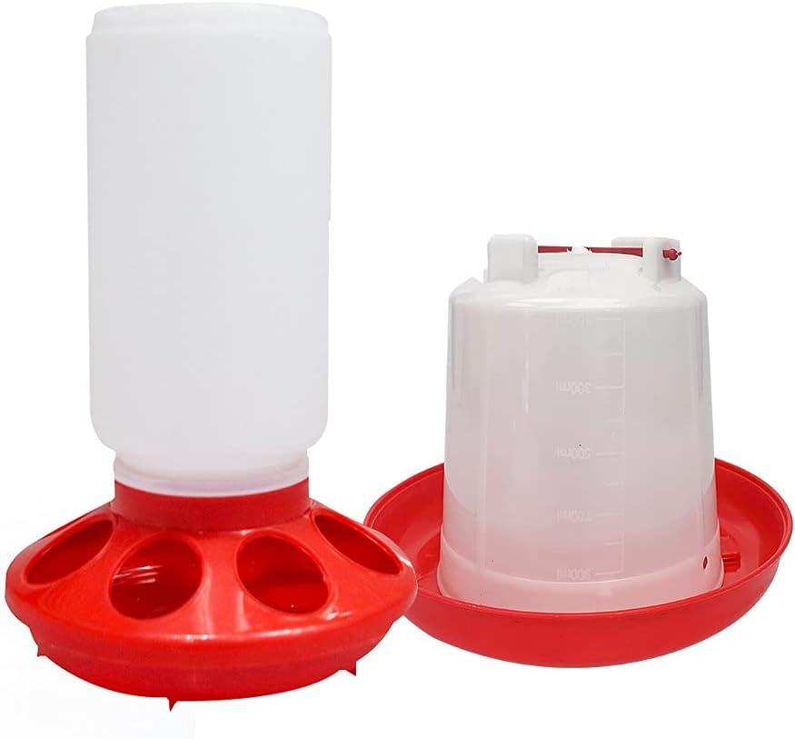 Chick Feeder and Waterer kit 1L Drinker & Feeder for Chickens Broilers,& Birds Quail Pigeon Chick Feeder and Waterer kit 1L Drinker & Feeder for Chickens Broilers,& Birds Quail Pigeon