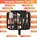 Giwaelro Jewelry Making Kit for Adults, Jewelry Making Supplies with Pliers, Wires, Findings, Necklace Chains, Magnifier and Storage Bag