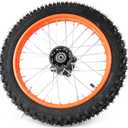 E-Bike Front Wheel Outer Tire Accessories Compatible with Tutto Tutti Soleil 01 Electric Bikes, 60/100-14 Rubber Black