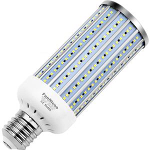 FanNicoo LED Corn Light Bulb 500W Equivalent 60W 5500Lumen 6500k E39 Mogul Base LED Corn Bulb Large Area Cool Daylight White Corn Lamp for Indoor Outdoor Garage Warehouse Factory Workshop