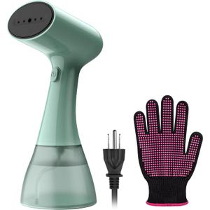 GS01 Steamer for Clothes, clothes steamer handheld with Ultra Large 400ml Water Tank, 1500W High Power, 20S Fast Heat-up,Wrinkle Remover,Portable Handheld Design Travel Steamer (Green)