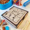 02 German Shepherd Dog Coaster - German Shepherd Dog Puzzle Wooden Coaster Set - Interlocking Jigsaw Drink Mats with Laser-Cut Design