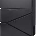 Lockable Mailboxes with Keys,Outdoor Wall Mounted Mail Box with Large Capacity,14 3/10" x 4 1/10" x 13",Black