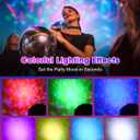 2 in 1 Party Lights 2 Pack, Disco Light with 18LEDs Sound Activated 7 Lighting Effects for House Parties Birthday Holiday Karaoke Bar Dance Club Pub Home Decorations