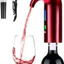 Electric Aerator, Dispenser, Aeration and Decanter Pourer, Red White Drink Accessories Best Gifts Red