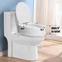 Raised Toilet Seat with Lid for Elderly, 6" High Toilet Seat for Elongated or Standard Commode, Raised Toilet Seat for Seniors, Handicap Toilet Seat Riser with Cover