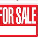 Cosco For Sale Yard Sign Kit 19" x 15" Red and White Corrugated 2 Sided Sign with Stake Outdoor Lawn Sign 1 Count (098534)
