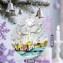2 x Stained Glass Religious Ornament, Bethlehem Christmas Ornaments, Christmas Decorations for Tree, Holiday Ornament, Religious Gifts, Holiday Party Gifts, Gift Ideas & Xmas Gift