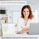 2 x Aesthetic Desk Calendar 2025-2026 - Runs from January 2025 until June 2026 - Beautiful Small Flip Desktop Calendar for Easy Organizing (Beige)