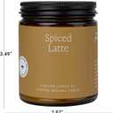Fontana Candle Co Wood Wick Beeswax Jar Candle, Spiced Latte Made Safe with Coconut Oil & Pure Essential Oils 35+ Hrs Clean Burn, Long Lasting and Non-Toxic Candles for Home & Room Decor