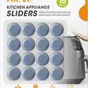 Aieve Appliance Sliders, 16 Pcs Self Adhesive Appliance Slider for Easy Moving & Space Saving, Small Countertop Rollers Kitchen Hacks Mixer Accessories