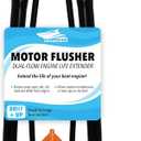 Steel Dual Feed Muff Style Heavy Duty Steel Boat Motor Flusher | Use for Antifreeze Winterization or Common Water Flush | 5/8 Inch Standard Garden Hose Connection