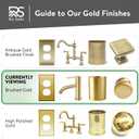 Rio Salto BRASS Metal Gold Toggle Light Switch Covers MID-SIZE Wall Plate Single Togle Switch Wallplate Decorative Wall Switch Plate Covers Brushed Brass Modern Linear (1-Gang Toggle 1-Pack)