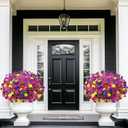 Yastouay Artificial Flowers for Outdoors, 22 Bundles UV Resistant Artificial Outdoor Flowers, Realistic Fake Outdoor Flowers Plant Faux Flowers for Outdoor Planters Front Porch Patio Window Box