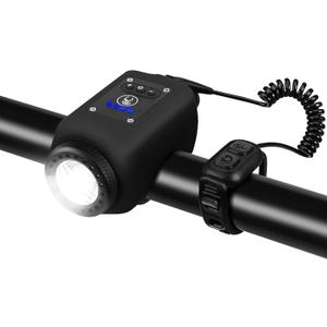 Welltop Bike Horn, 2 in 1 Electric Bike Horn Bike Light, 110 dB Bicycle Horn with 4 Light Modes & 6 Sound Modes, IPX5 Waterproof & USB Rechargeable Bike Lights for Night Riding for Adults & Kids