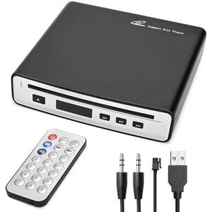 External Universal CD Player for Car - Portable CD Player with AUX Port Plugs into Car, Laptop, TV, Mac, Computer Plug & Play