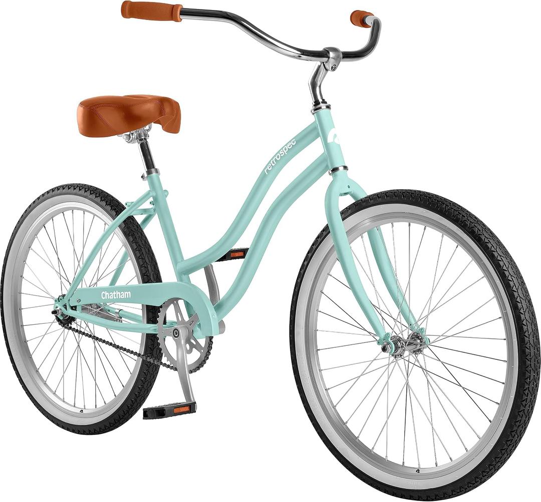 Retrospec Chatham 20 & 24 Inch Beach Cruiser Girls & Boys Bike for Kids Ages 6-11 with Coaster Brake - Single Speed Bicycle Adjustable Seat & Handlebars, Cushioned Saddle