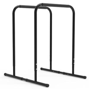 Pull Up Dip Station Adjustable Height Strength Training Dip Stands Station Tricep Dips Push-Ups For Home Gym