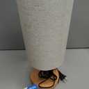 Yarra-Decor Bedside Lamp with USB A+C Port - Touch Control Table Lamp for Bedroom Wood 3 Way Dimmable Nightstand Lamp with Round Flaxen Fabric Shade for Home Office (LED Bulb Included)