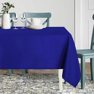 sancua Rectangle Tablecloth  54 x 120 Inch  Stain and Wrinkle Resistant Washable Polyester Table Cloth, Decorative Fabric Table Cover for Dining Tables, Buffet Parties and Camping, Blue