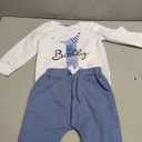 1st Birthday Clothes Outfit Boy Baby One Year Old Birthday Outfit Long Sleeve Shirt Pants Fall Winter Outfit Clothes (12-18 Months, Blue)