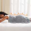 Kivik Weighted Lap Blanket 5 lbs for Adults, Small Weighted Lap Pads, Washable Weighted Lap Pad, Washable Mini Heavy Travel Blankets for Calming & Relaxing, Portable & Breathable 24"x29", Grey