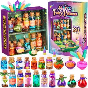 Alritz Fairy Potions Kit, Magic Mix Kit 20 Bottles, Christmas Gifts Decorations Ornaments Crafts Christmas Birthday Gifts Toys for Girls and Boys 6 7 8 9 10 11 12+Years Old Families Party