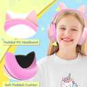 Dr.meter Ear Muffs for Noise Reduction: 32dB SNR Noise Cancelling Headphones for Kids Autism Sensory, Adjustable Kids Ear Hearing Protection for Autism Sensory, Fireworks, Concert w/Fun Stickers, Pink