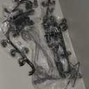 HOHIYA 6.5 Ft Wrought Iron Ornament Display Stand Christmas Tree Alternative with 174 Hooks Metal Hanging Holder for Glass Ball Decorations Holiday and Halloween Decor Black