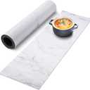 Trivet Table Runner Hot Plates Mat 12 X 40 Inch Heat Resistant Table Protector Waterproof Decorative Farmhouse Kitchen Trivets Counter Heat Proof Placemats for Hot Dishes (Marble)