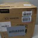 EUHOMY Countertop Ice Maker Machine with Handle, 26lbs in 24Hrs, 9 Ice Cubes Ready in 6 Mins, Auto-Cleaning Portable Ice Maker with Basket and Scoop, for Home/Kitchen/Camping/RV. (Black)