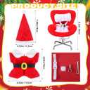 17 cm Christmas Doll Clothes with Seat, Cute and Functional Xmas Outfit with Accessories for Doll Fans and Collectors, Christmas Car Desk Office Decor(Red,Santa Claus)