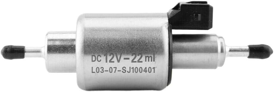 SHANSHAN Universal Car Air Heater Diesels Pump, 12V/24V Pulse Metering Gas-Diesel Inline Electric Fuel Pump Kit for 2-5KW Webasto Eberspacher