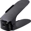 Shoe Organizer Adjustable Shoe Stacker for Pairs, Space-Saving Shoe Slot Rack, Double Shoe Riser, Closet Shoe Organizer (Black, Pack of 20)