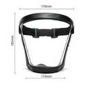 Super Protective Face Shield Anti-Fog Full Face Safety Shield Unisex All-Inclusive Face Protection with Detachable Filter (Black)