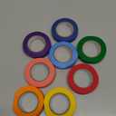 Hutou 8 Rolls Colored Masking Tape Rainbow Colors Painters Tape Colorful Craft Art Paper Tape Labeling Arts Crafts Decorative Coding Decoration Supplies, 0.6 Inch x 16 Yard, 8 Colors (Bright)