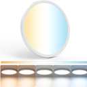 1Pack LED Flush Mount Ceiling Light,12inch 24W,2700K-6500K 5 Color Temperature Selectable LED Ceiling Lights,3200LM Bright White Ceiling Light for Bedroom Kitchen Hallway