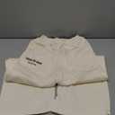 RoseSeek Girl's Baggy Sweatpants Letter Print High Waisted Wide Leg Pants Joggers Sweat Track Pants Trendy Apricot 12Y