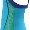 Speedo Girl's Swimsuit One Piece Closed Racerback (Blue), 14