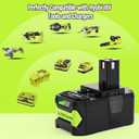 2Pack 5000mAh Replacement for Ryobi 18V Battery P102 P103 P104 P105 P107 P108, Compatible with Ryobi 18V ONE+ Cordless Tools